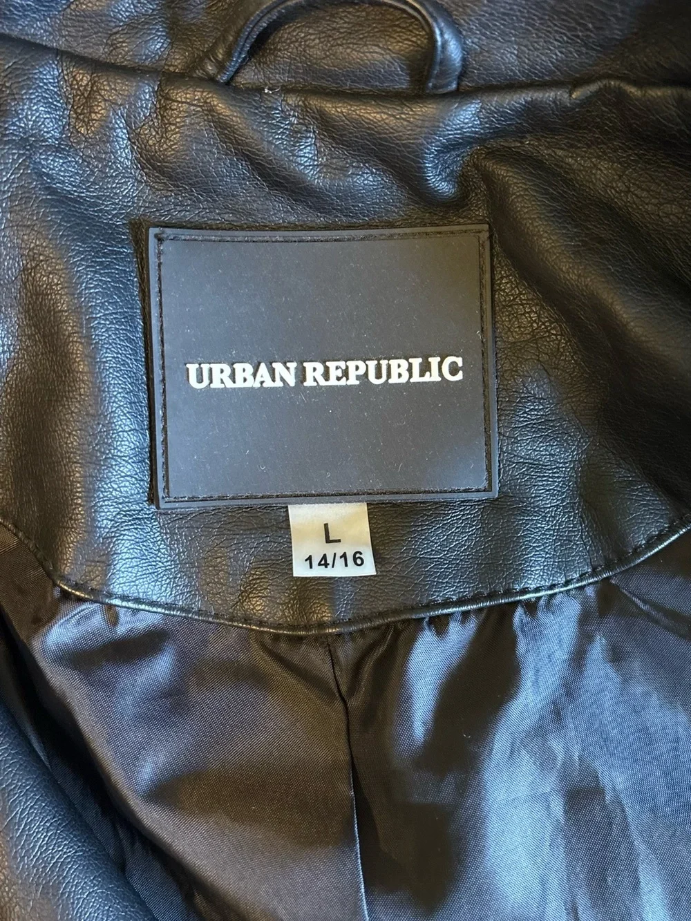 Urban Republic Faux Leather Moto Jacket – Girls’ L (14/16)